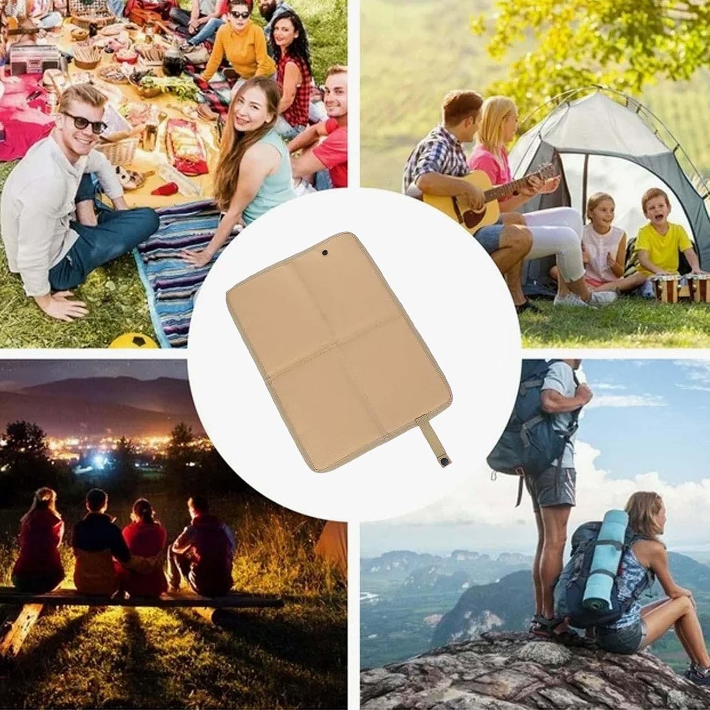 Generico Foldable Seat Cushion, Insulated Camping Pad, Multi Functional Travel Accessories, 15.55x11.22 Inches Lightweight Gear, Foldable Sitting Mat for Beach, Fishing, Hiking, Picnic
