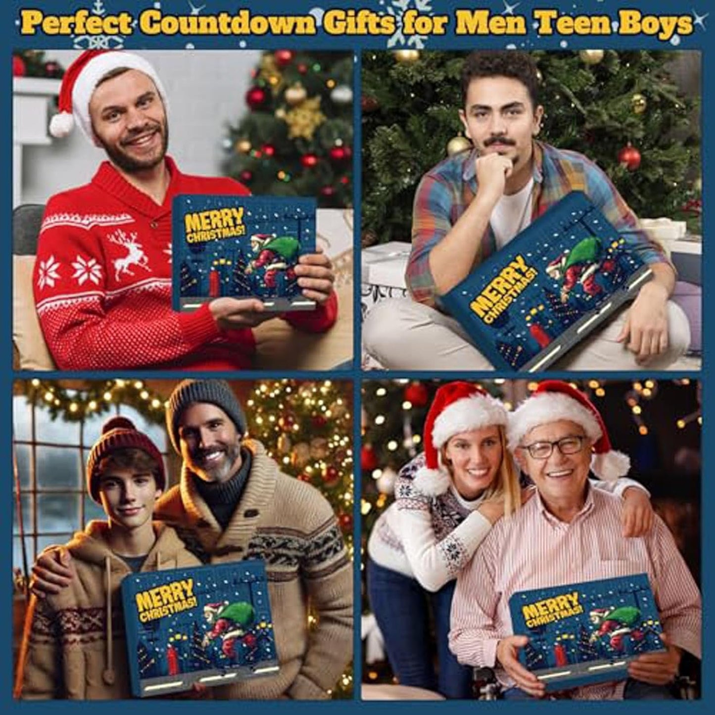 Survival Kit Advent Calendar 2024 Adults Men, 24 Days Christmas Countdown Calendar Emergency Survival Gears, 2024 Xmas Cool Gadgets for Outdoor Camping Fishing Hunting Adventure