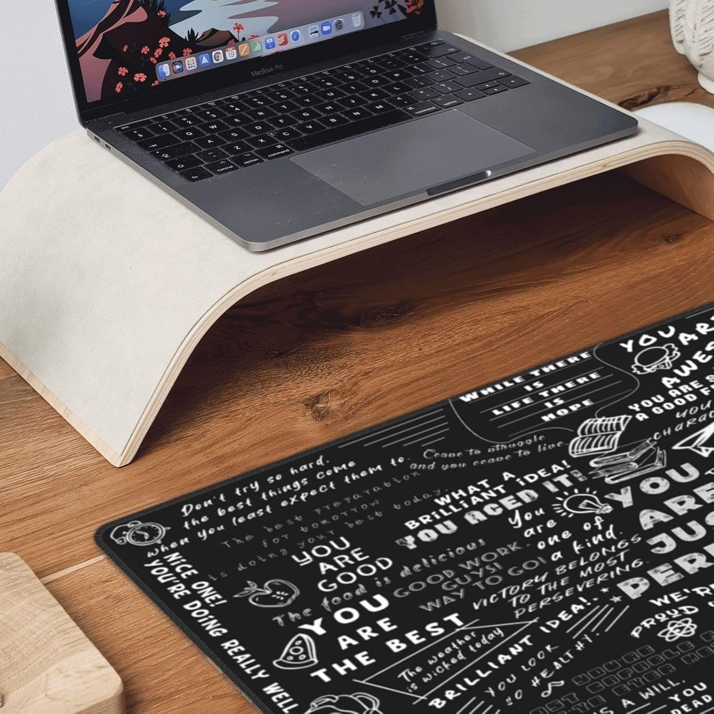 Yzppdhfc Quote You are Large Gaming Mouse Pad Inspirational, Positive Saying Desk Mousepad with Stitched Edges, Non-Slip Base, Waterproof Keyboard Pad, 29.5" X 16"