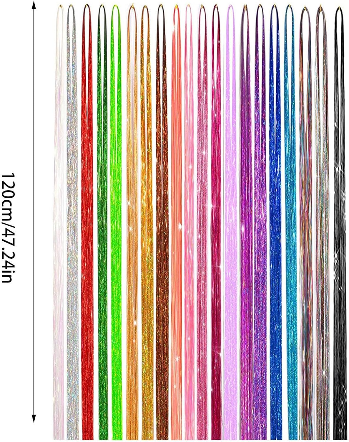 Kit Fili Luminosi Per Capelli | Set Capelli Fatati Con Filo Luccicante | Accessori Glitter Termoresistenti Per Cosplay Completi Di Attrezzi Per Natale Capodanno Matrimoni Feste A Tema Compleanni
