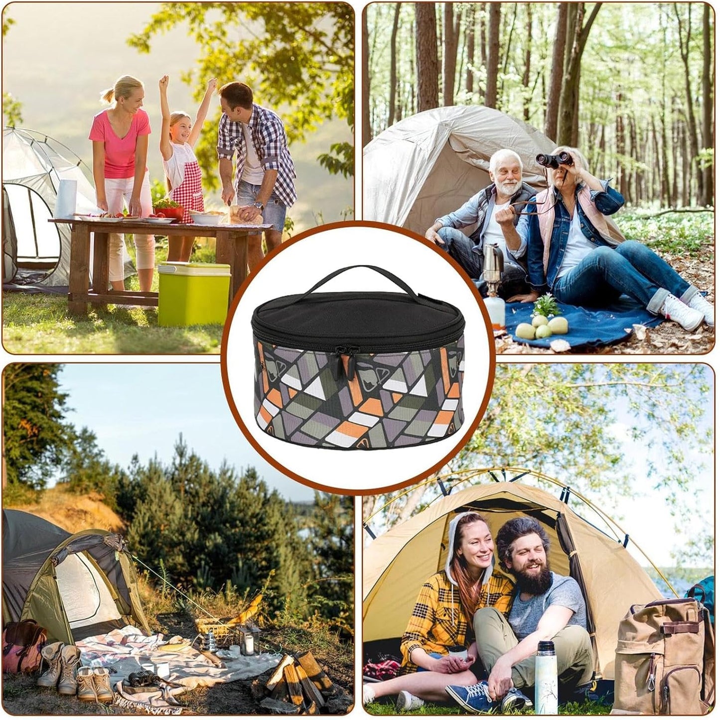 Camping Cutlery Storage Bag, Travel Cooking Utensils Organizer, Portable Cooking Storage Bag, Outdoor Kitchen Cookware Bag, Camping Utensil Organizer, Cooking Gear Bag,