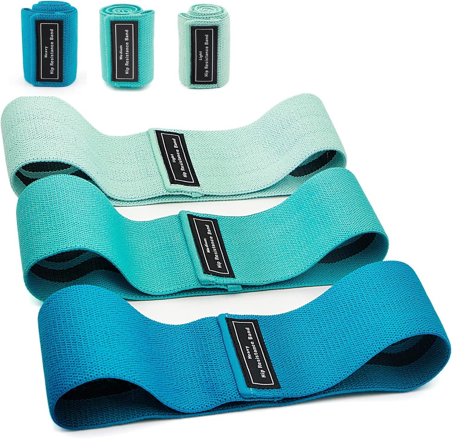 Houselog Resistance Bands Sets Portable Exercise Loops for Legs and Hip 3 Resistance Level Workout Weight Bands with Non-Slip Design Workout Flexbands for Home Gym Office Yoga Pilates