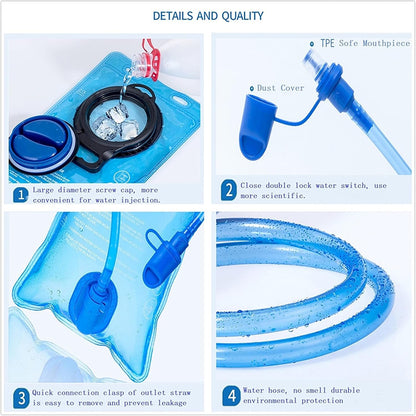 TANNOZHE Hydration Bladder Water Bladder Leak Proof Water Reservoir,BPA Free Hydration Pack Replacement,Sports Travel Reservoir Hydration Bag Pack Hiking,Outdoor