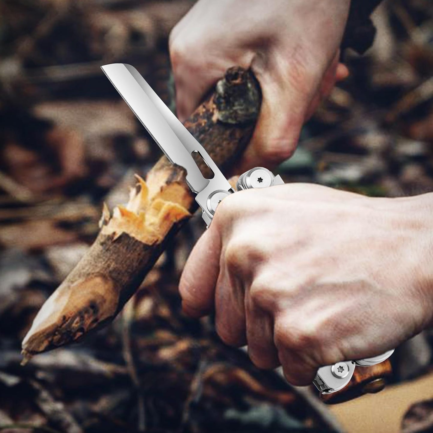 RoverTac 16-in-1 Multitool Pliers with Knife, Scissors, Saw & Screwdrivers – Heavy-Duty Multi Tool Pocket Knife with Nylon Sheath – Ideal for Camping, Hiking, Survival, DIY & Everyday Carry