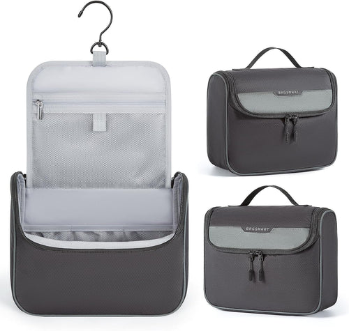 BAGSMART Hanging Toiletry Bag for Men - Travel Toiletry Organizer Kit with Water-resistant Shaving Bag for Travel Size Essentials Accessories, Door Room Essentials, Black, Travel