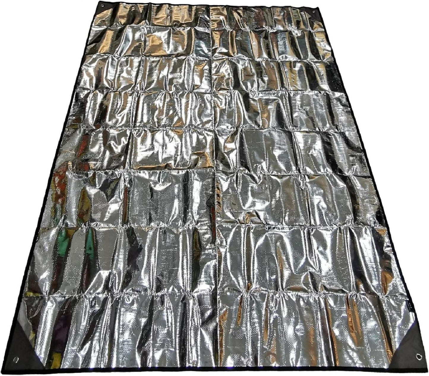 Mountain Spring Heavy Duty Aluminum Foil Emergency Camping Survival Blanket Moisture-Proof Mat - 2 Person | All-Weather Ground Sheet Footprint Mat Tarp Emergency Blanket