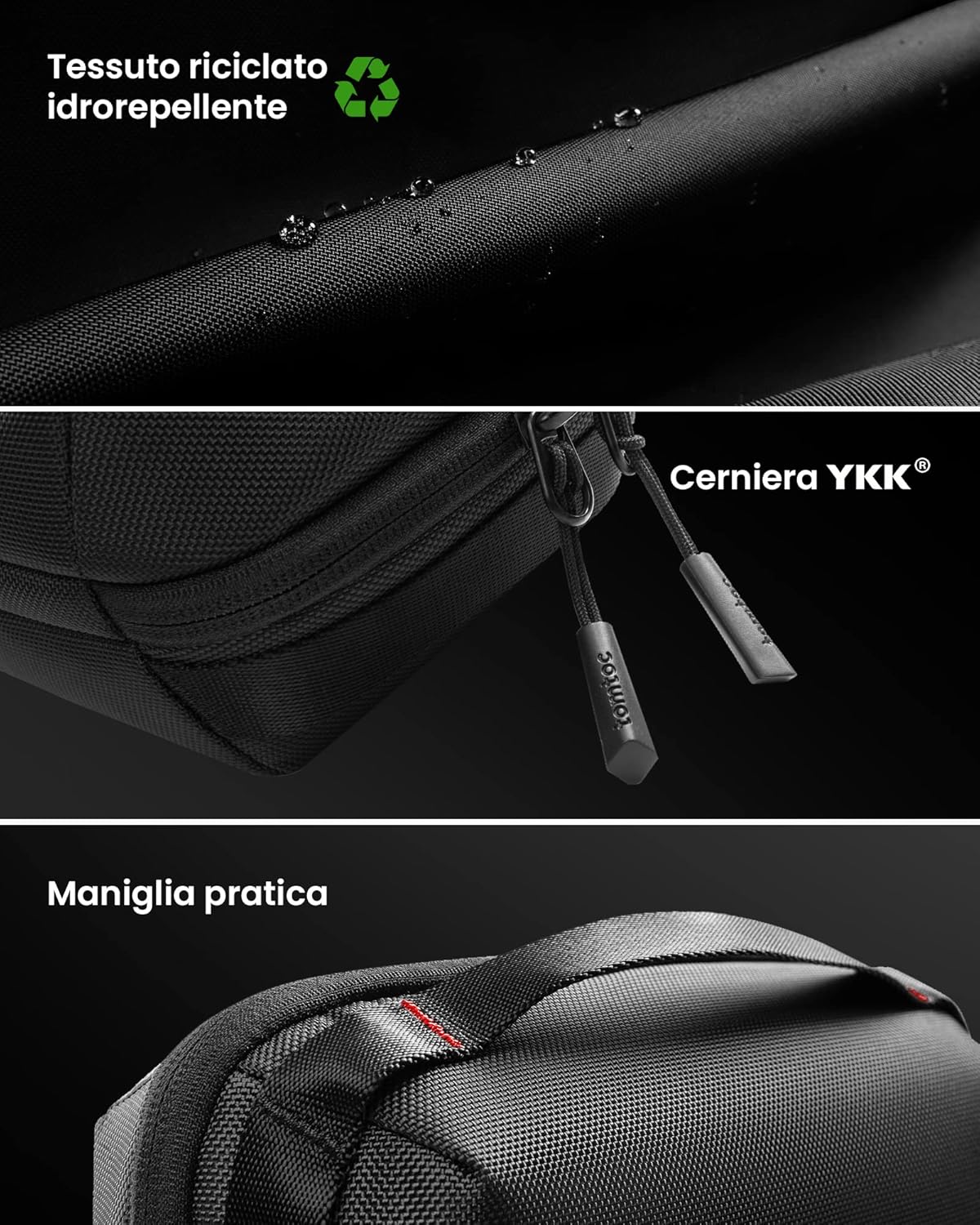tomtoc Cable Bag and Technical Accessories, Travel, Organizer Bag for Electronic Technical AccessoriesAdapter MacBook, Cable, Hub, Power Bank, USB Stick, Charger, Hard Drive, Gifts