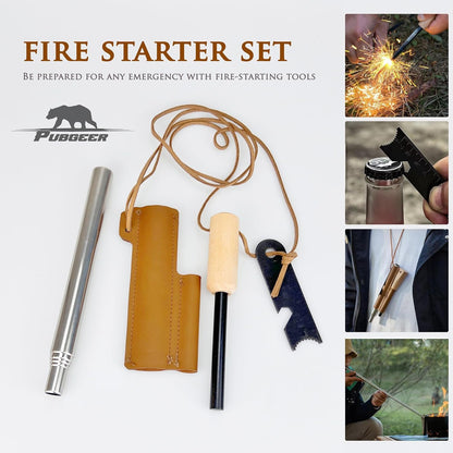 Pubgeer Portable Bushcraft Cooking Gear, Survival Cooking Kit, Canteen Cook Set, Wild Survival Equipment, Portable Cookware, Campfire Cooking Mess kit, Self Reliance, Solo Camping Cooking Kit
