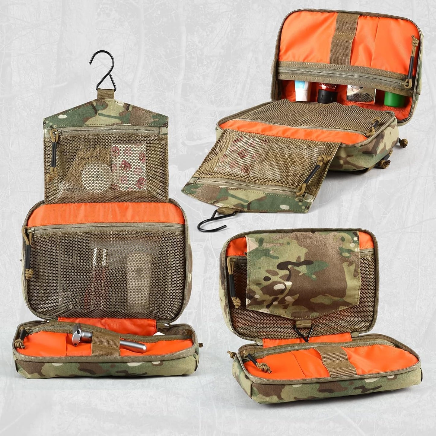 VOTAGOO GEAR Tactical Toiletry Bag Hygiene Bag EDC Military Tool Molle Pouches Small Dopp Kit Travel Shower Bag for Men