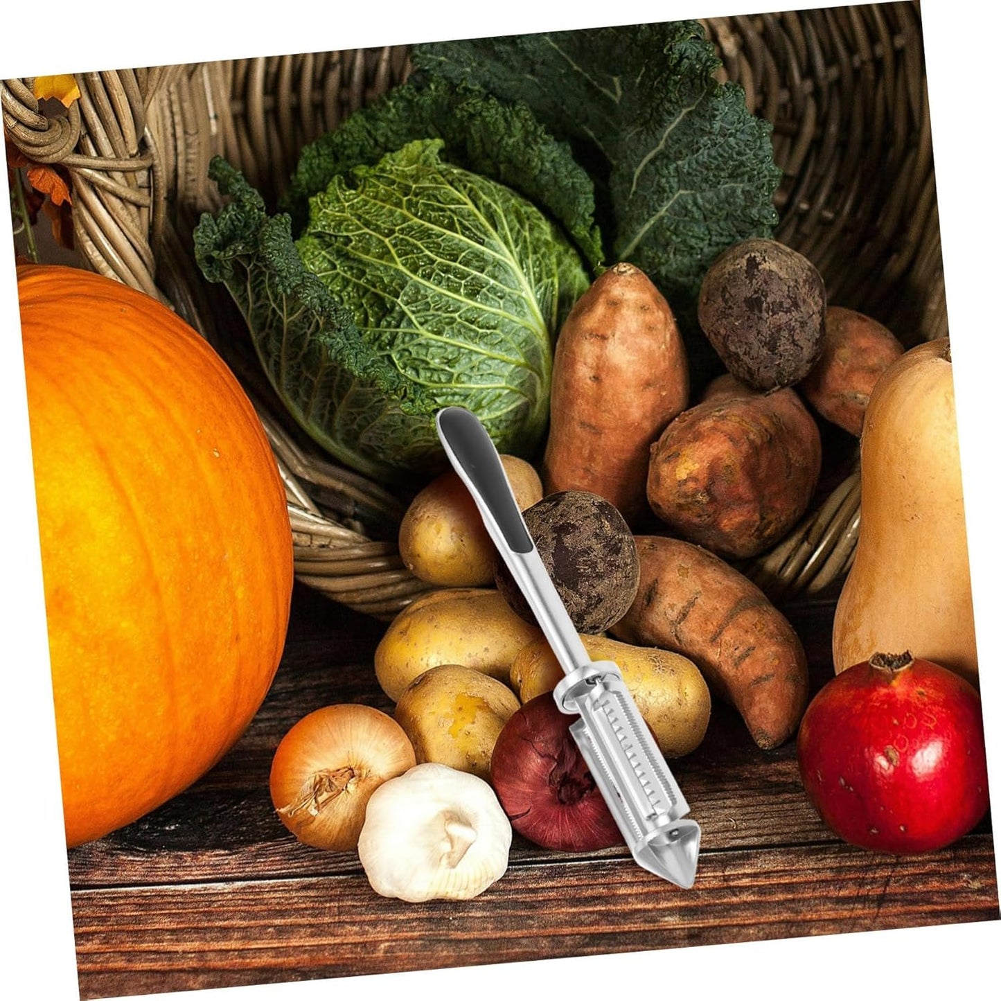 TOPPERFUN Zinc Alloy Vegetable Peeler User Friendly Peeling Knife for Fruits Vegetables Potatoes Sturdy Kitchen Tool Multipurpose Veggie Peeler Slicer for Effortless Food Prep