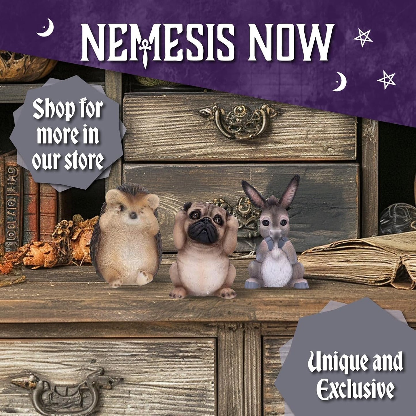 Nemesis Now Three Wise Owls Figurine 8cm White