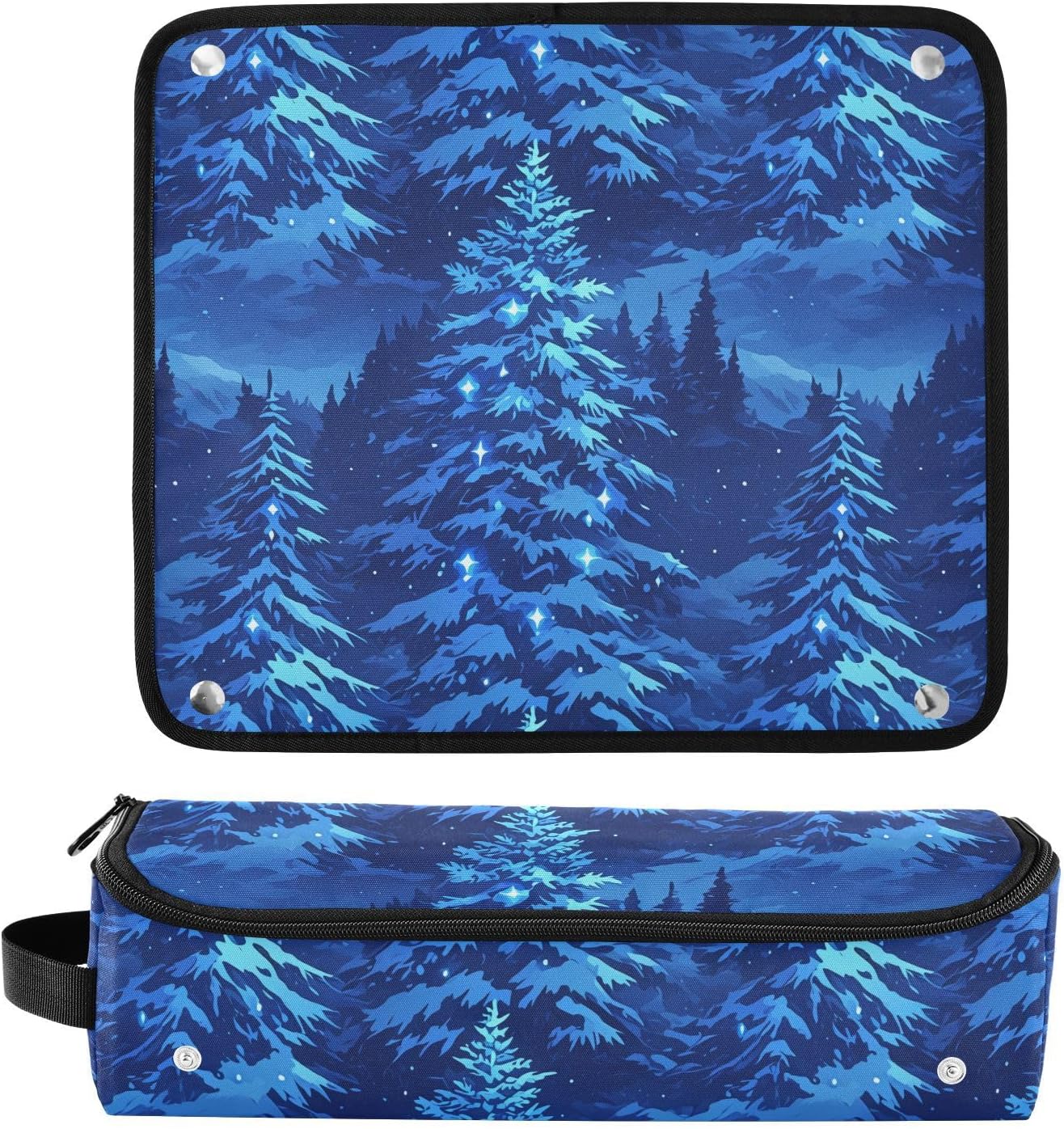 Blue Forests - Organizer 2 in 1 per strumenti per capelli e tappetino resistente al calore, grande capacità, organizer portatile per strumenti caldi e accessori per la cura dei capelli