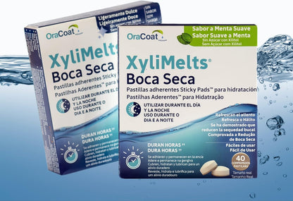 OraCoat XyliMelts 40 Adhesive Pads Against Caries and Oral Dryness - Mild Mint