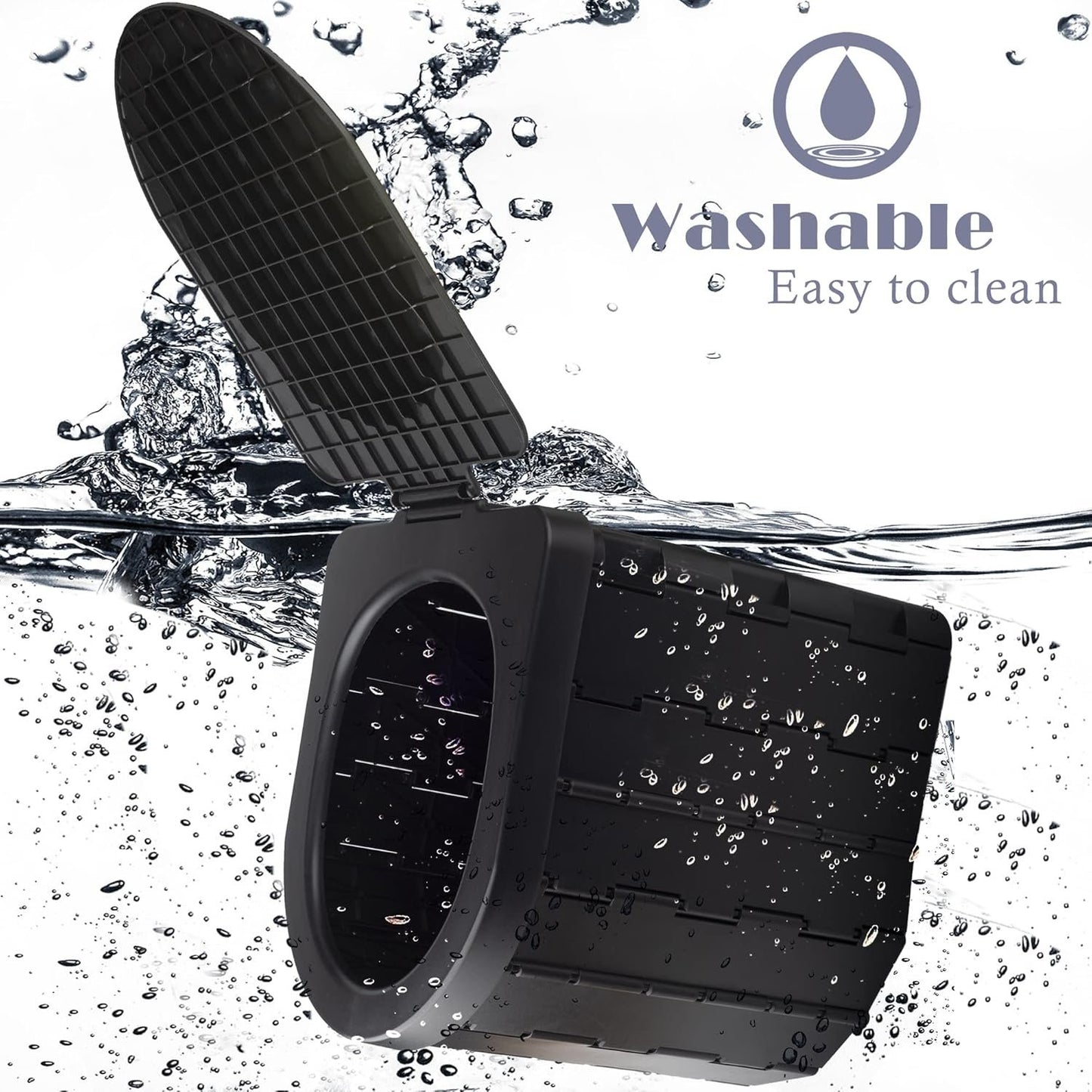 Portable Toilet for Outdoors& Indoors, SFSUMART Foldable Potty & Stool for Car Camping Travel Hiking Fishing Long Trips