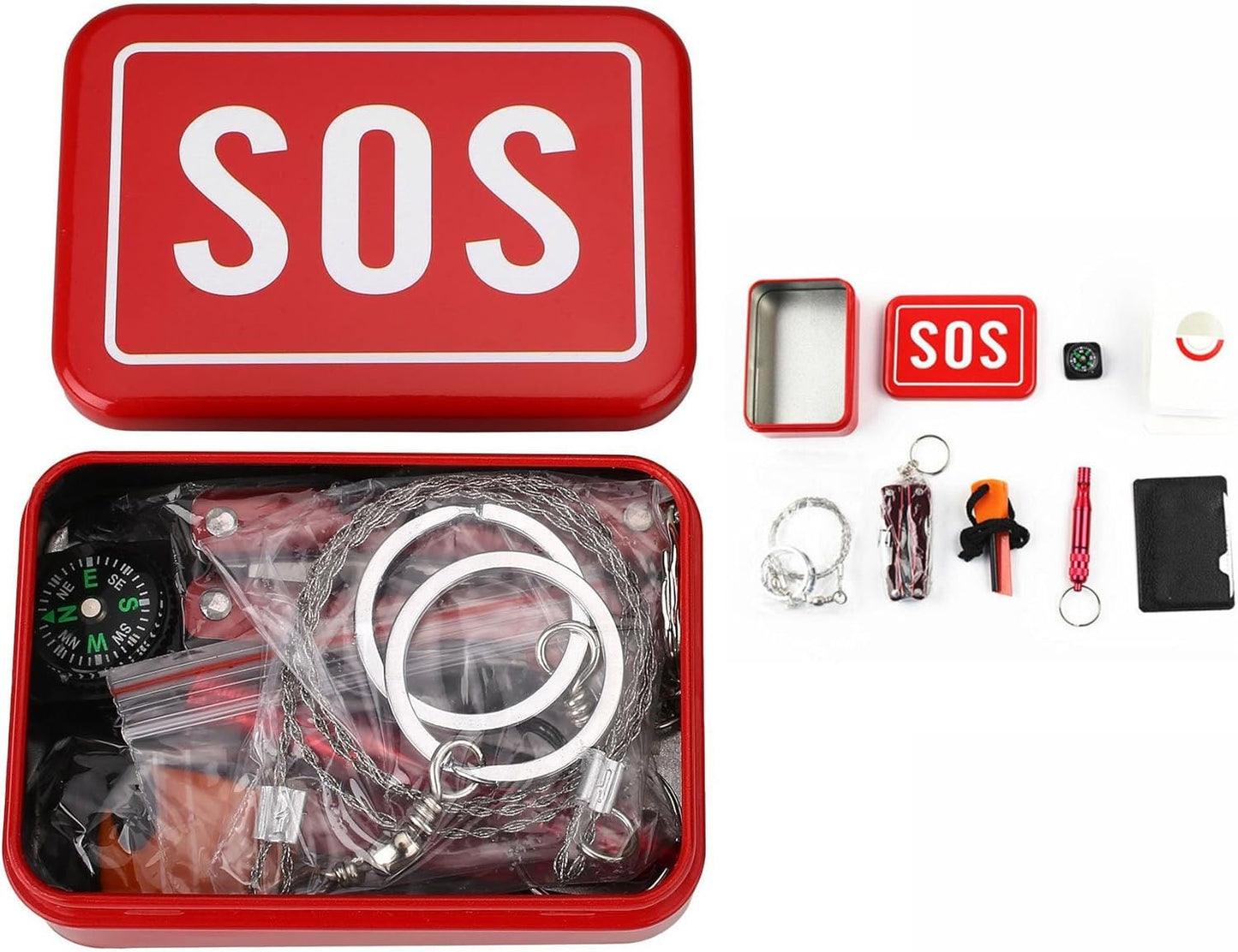 OFKP Camping Hiking Box, Outdoor Survival Kit Gear Emergency Equipment On-Board Emergency Supplies