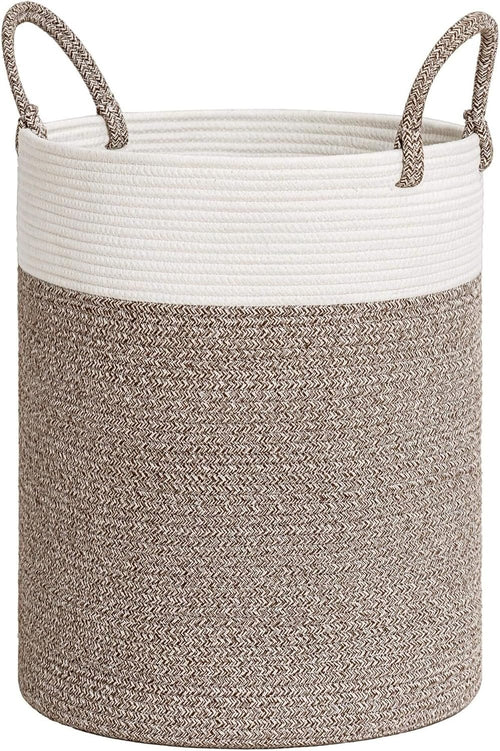 INDRESSME Extra Large Laundry Basket,Woven Laundry Hamper with Handles,Baskets Storage Organization for Blanket Home Décor,Tall Rope Storage Basket for Towels, Pillows,16 x 20 inches