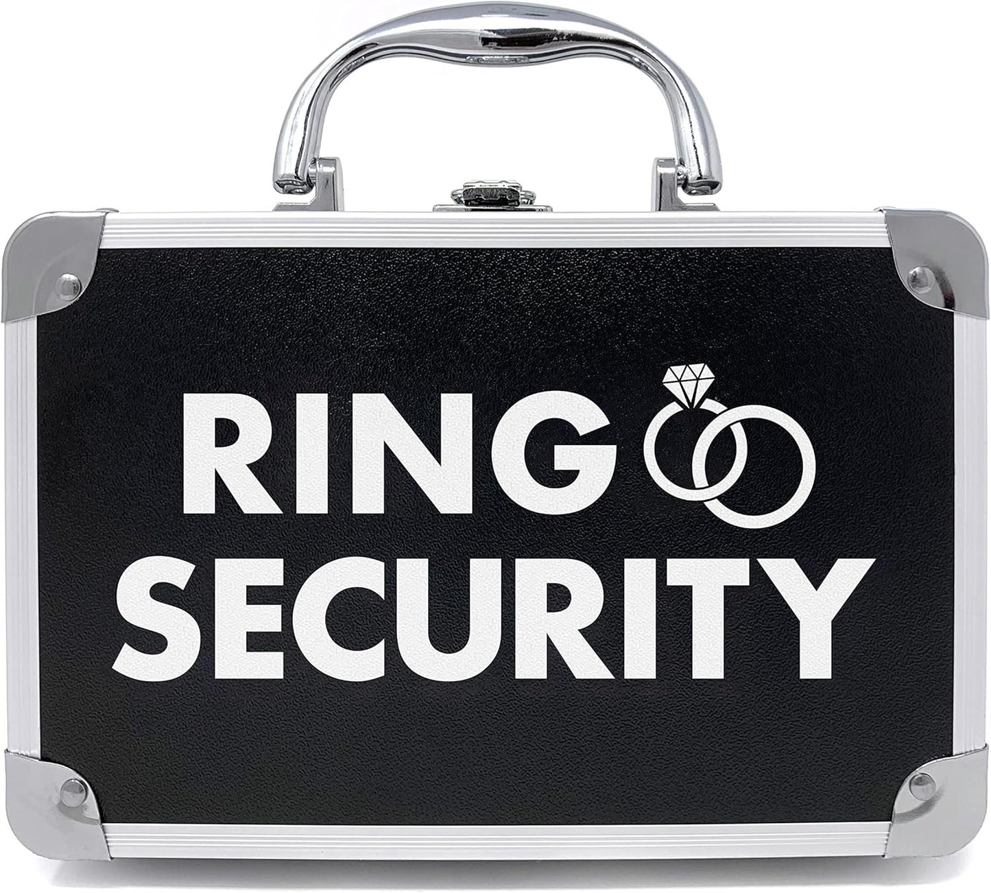THE RING LEGEND Ring Security Ring Bearer Briefcase with Padded Slits to Hold Rings - Ring Bearer Gifts - Wedding Ring Security Case for Kids - Special Agent Ring Bearer Box Boys Security
