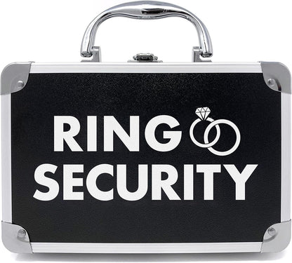 THE RING LEGEND Ring Security Ring Bearer Briefcase with Padded Slits to Hold Rings - Ring Bearer Gifts - Wedding Ring Security Case for Kids - Special Agent Ring Bearer Box Boys Security