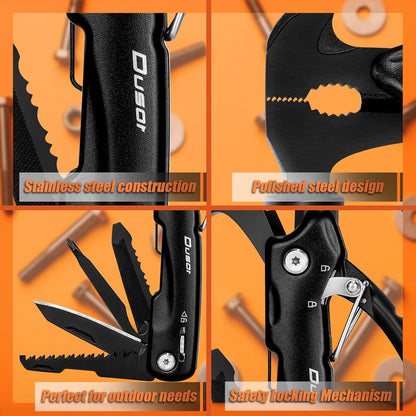 Dusor Father‘s Day Gifts from Daughter Wife Son 12 in 1 Hammer Multitool, Gifts for Men, Birthday Anniversary Father‘s Day Gift for Godfather Boyfriend Husband Him, Gadgets for Men Who Wants Nothing