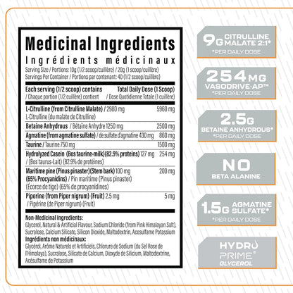 Batch 27 Stim Free Pre Workout for Men & Women - Intense Pumps & Performance - Caffeine Free Pre Workout - Nitric Oxide Supplement w/ 9g L Citrulline, 1.5g Agmatine, VasoDrive, Glycerol - 40 Servings (Orange Cream)