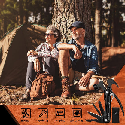 Dusor Father‘s Day Gifts from Daughter Wife Son 12 in 1 Hammer Multitool, Gifts for Men, Birthday Anniversary Father‘s Day Gift for Godfather Boyfriend Husband Him, Gadgets for Men Who Wants Nothing