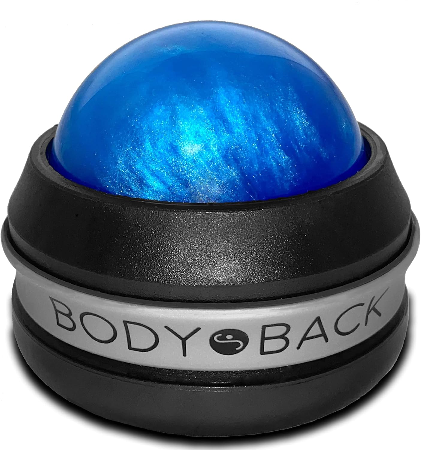 Body Back Manual Massage Roller Ball, Roller Massager, Self Massager, Lacrosse Ball Massager, Back Massage Tool, Self Massage Ball for Sore Muscle & Joint Pain (Blue)