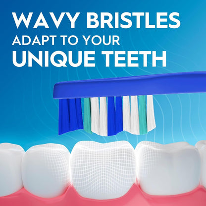 Oral-B Essential Clean Toothbrushes, Removes Plaque, Medium, 6 Count