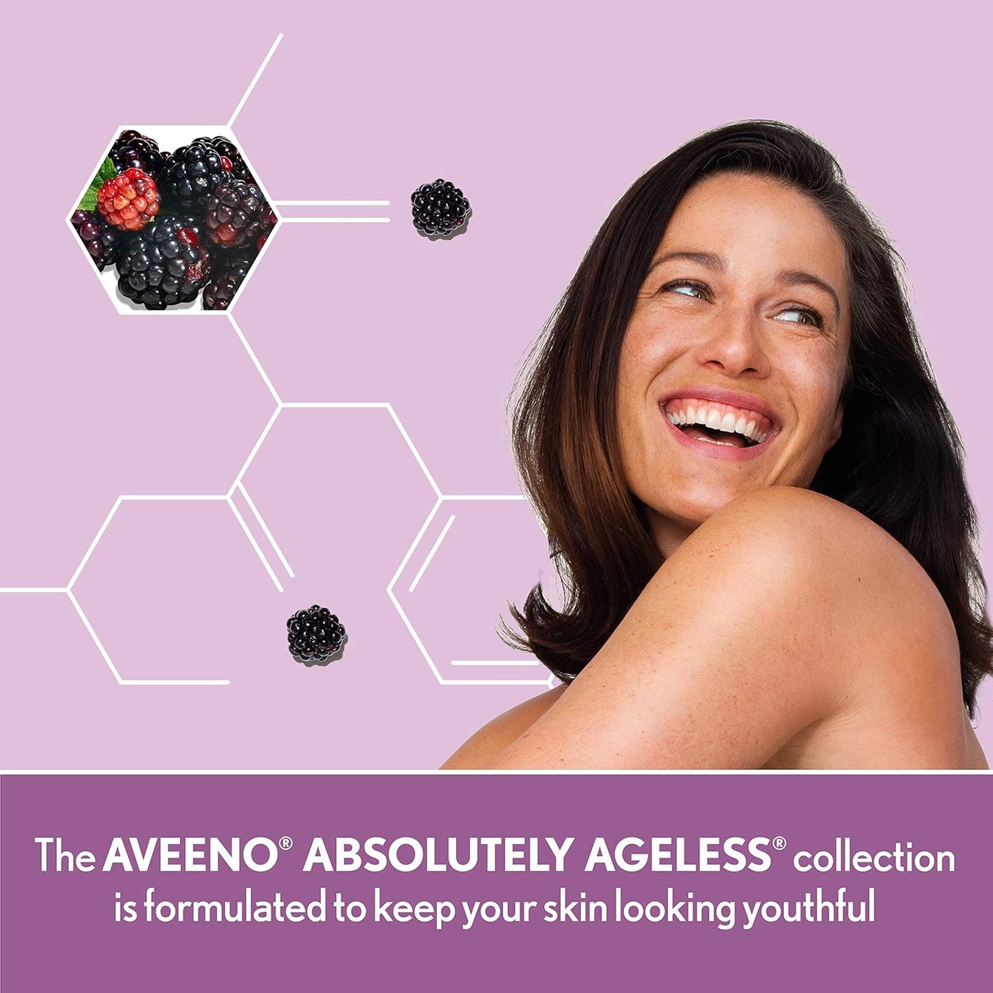 Aveeno Absolutely Ageless Daily Moisturizer SPF 30, Anti Aging, Face, Winkle Cream, Antioxidant Blackberry Complex; Vitamin C & E,Bottle, Pack of 1, 50 mL