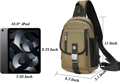 NICGID Sling Bag Chest Shoulder Backpack Crossbody Bags for Tablet Laptop Outdoor Hiking Men Women