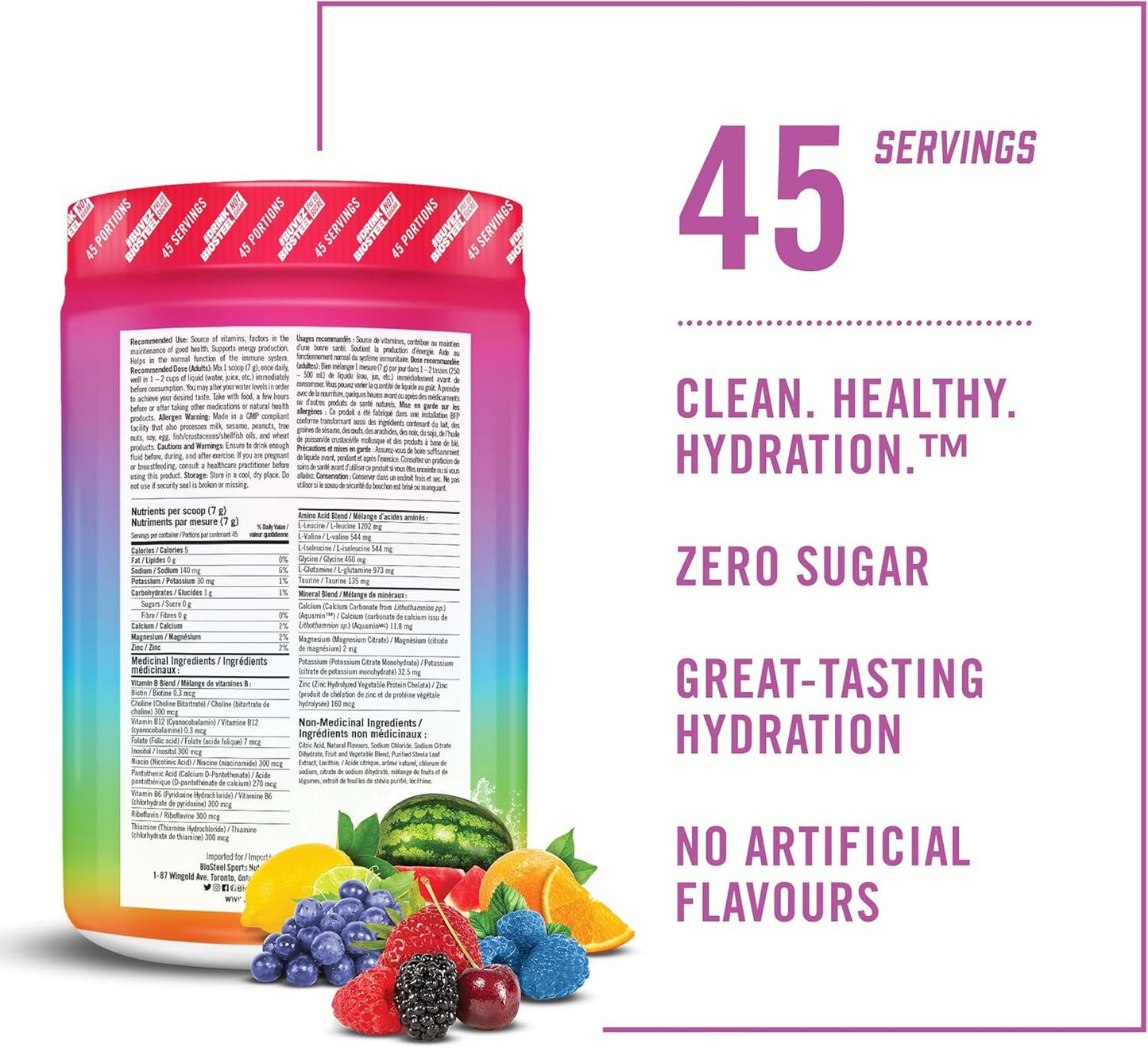 BioSteel Hydration Mix, Great Tasting Hydration with Zero Sugar, and No Artificial Flavours & BioSteel Hydration Mix, Great Tasting Hydration with Zero Sugar, and No Artificial Flavours