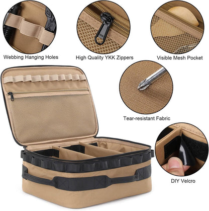 SEPWIK Tactical Camping Storage Bag Outdoor Utility Tote Bag Cookware Carry Bag Multifunctional Tool Storage Bag Trunk Organizer for Travel, Hiking, Picnic, Trekking, RV
