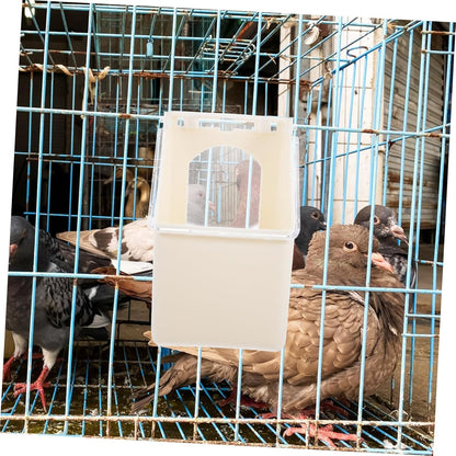 BESPORTBLE 4Pcs Pigeon Hanging Feeder with Protective Lid Durable Multi Functional Feeding and Watering for Pigeons for Daily Use Pigeon Loft Backyard
