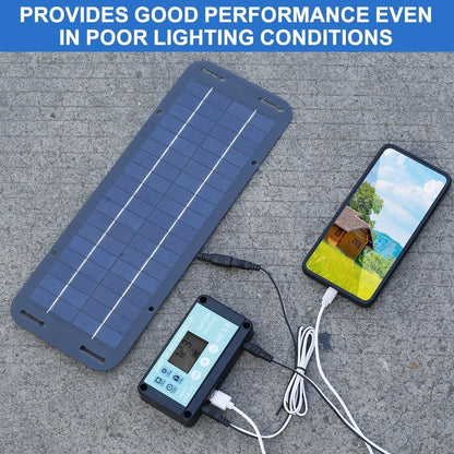 30W Solar Panel Kit 12V Dual USB Solar Panel Charger,Portable Solar Trickle Charger with 10A Solar Charge Controller for Car Boat RV Motorcycle Truck Marine