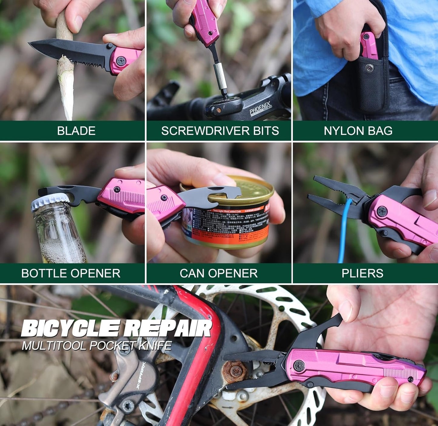 Gifts for Women Wife Mom Girlfriend - Mothers Day Gifts, Stocking Stuffes for Women - Birthday Gift for Woman, Sister, Her, Mothers Day Christmas Womens Gift - Pink Multitool