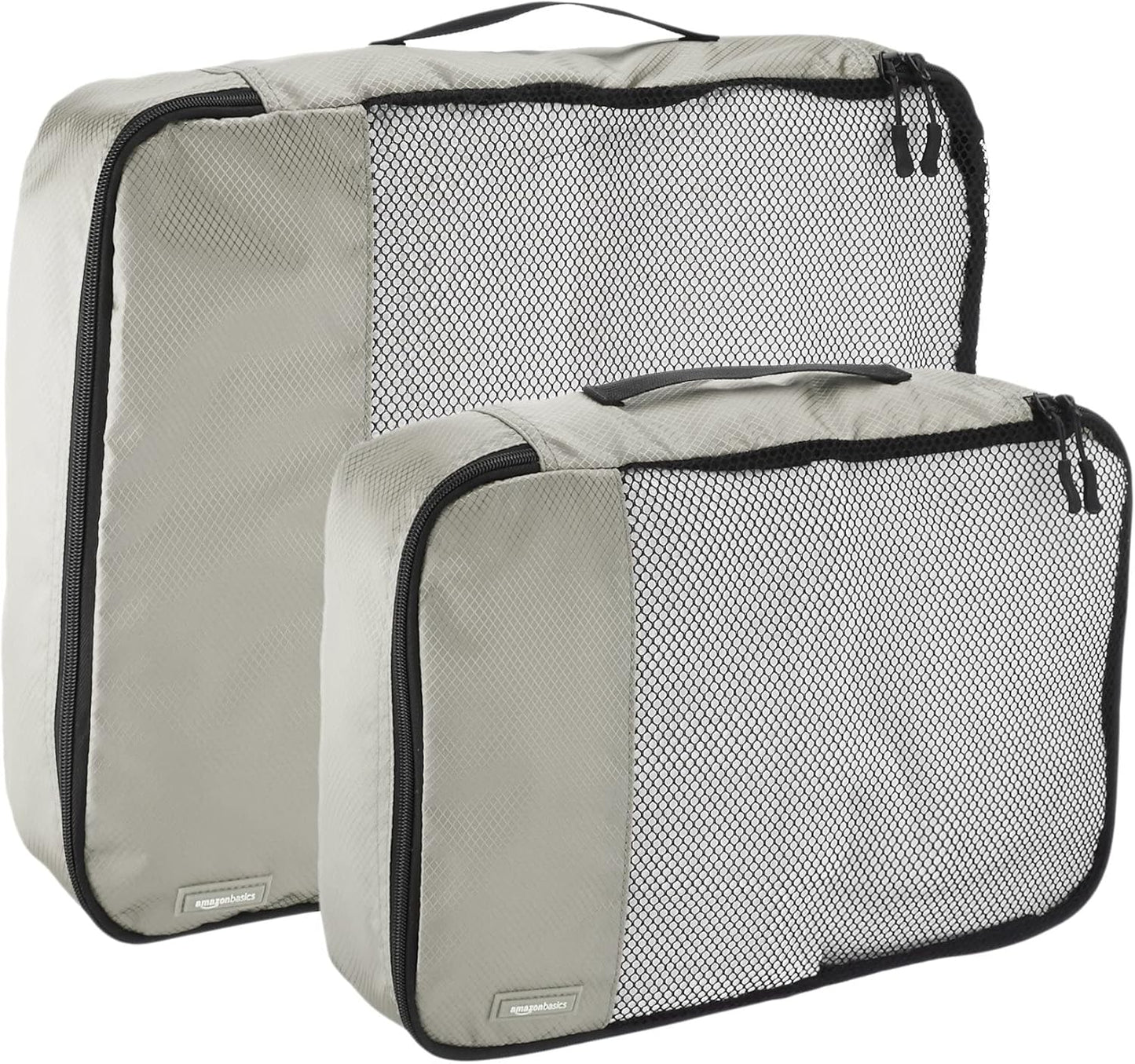 Amazon Basics Large Travel Cube Organizer Set, grey