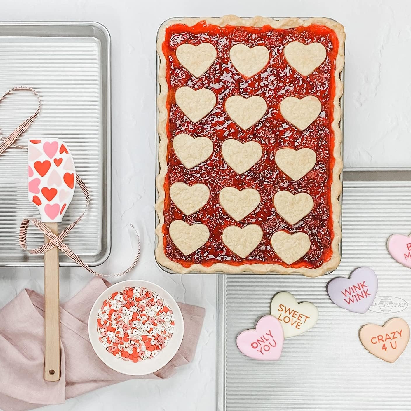 USA Pan Bakeware Half Sheet Pan, Warp Resistant Nonstick Baking Pan, Made in the USA from Aluminized Steel