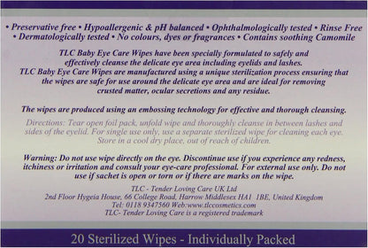 TLC Eye Care Wipes Baby 20's