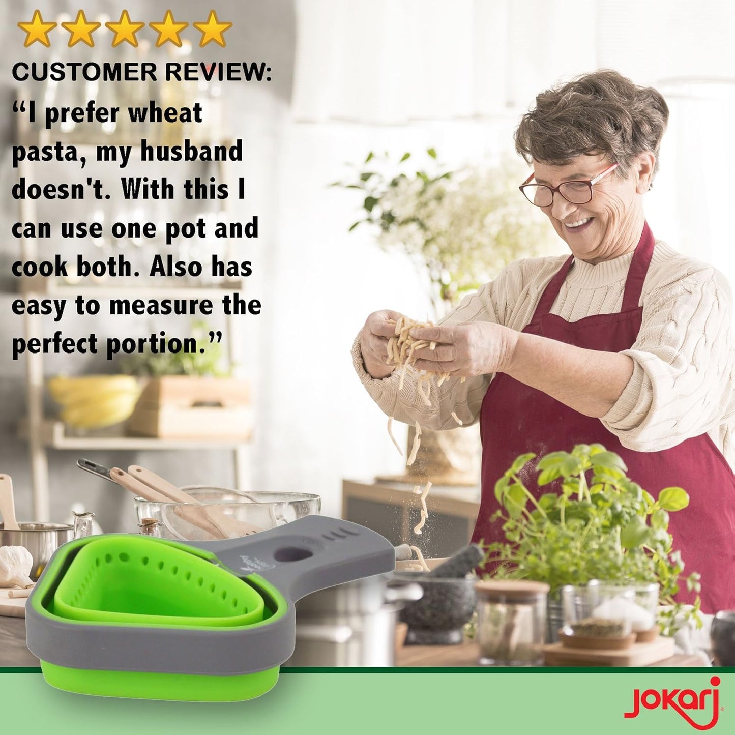 Pasta Portion Control Containers - Best Cooking Gadgets & Kitchen Tools, Use with Spaghetti or Other Pastas, Easy to Clean, Collapsible & Perfect Storage Size - Control Portions and Weight Loss