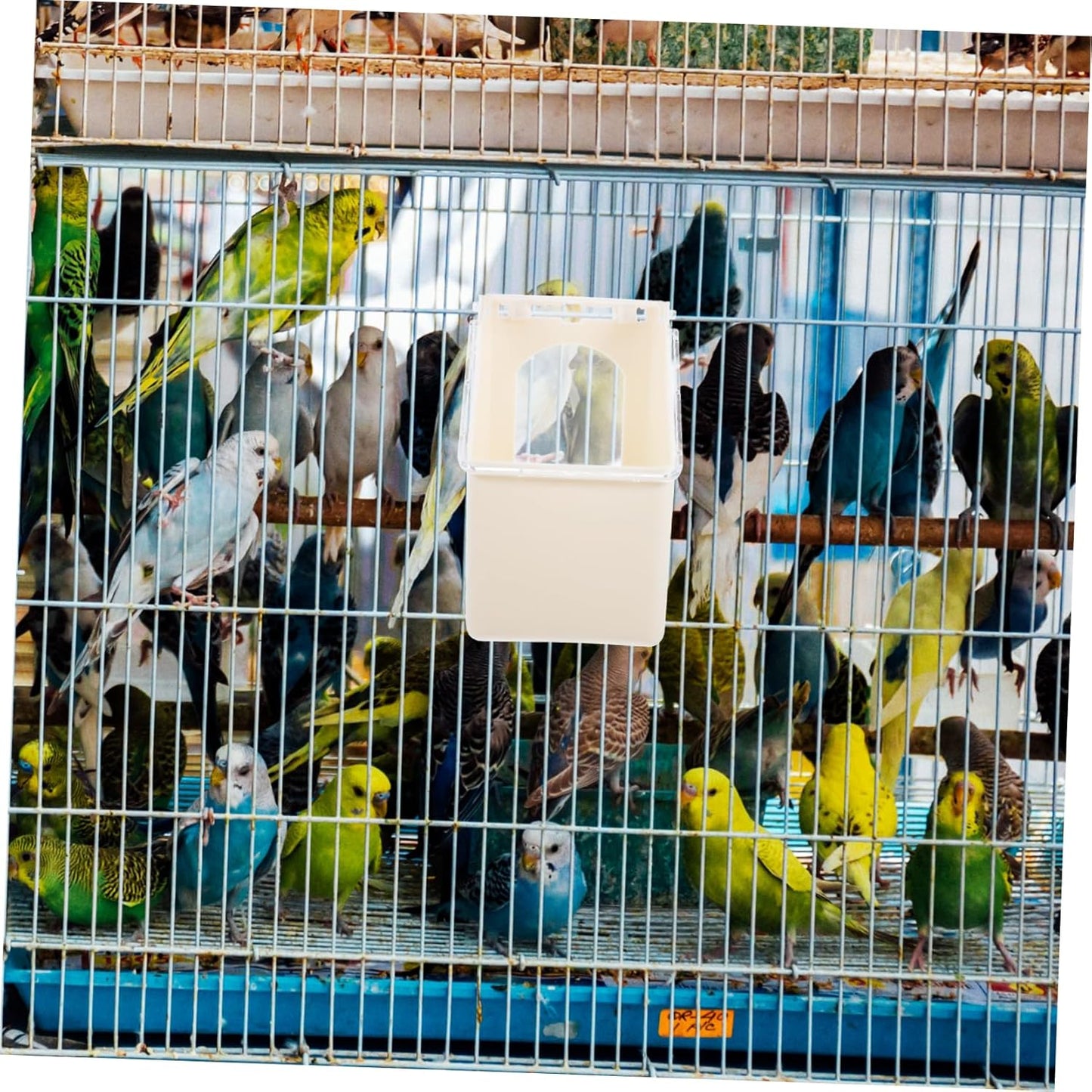 TOBBOMEY 4Pcs Durable Pigeon Feeders Multi Functional Hanging Box with Large Capacity for Feeding and Watering Easy Installation for Pigeon Loft Use