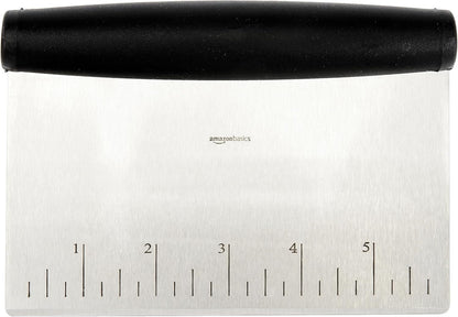 Amazon Basics Multi-Purpose Stainless Steel Bench Scraper and Chopper
