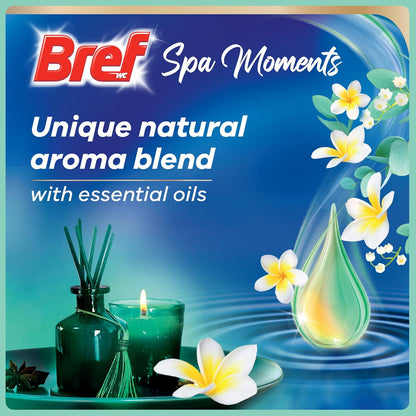 Bref Spa Moments Calmness Rim Block Toilet Cleaner with Essential Oils, 50 g (Pack of 2)