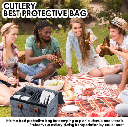 Glassware Storage Container for Dinnerware, China, Cups and Mugs - Home Organization Box for Plates and Bowls