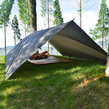 KALINCO 10X13FT Tent Tarp, Picnic Mat Camping Tarp Tent Hammock Tarp, pu Waterproof Camping tarp Tent Rain Fly Picnic Mat Survival Shelter Sunshade