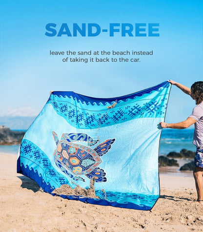 OCOOPA Beach Blanket, Sand Free Mat Quick Drying, Large and Compact, Easy Carring, Perfect for Beach Yoga, Outdoor Music Festival, Travel Camping Gifts, Park Picnic