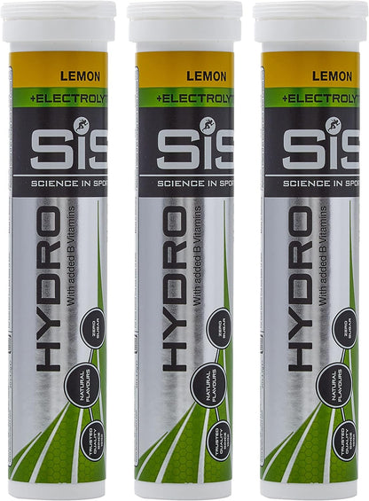 Science In Sport Hydro Electrolyte Tablets - Sugar Free Hydration Tablets, Essential Electrolytes to Reduce Fatigue & Aid Rehydration, Gluten Free, Lemon Flavour, 60 Servings, 3 Pack