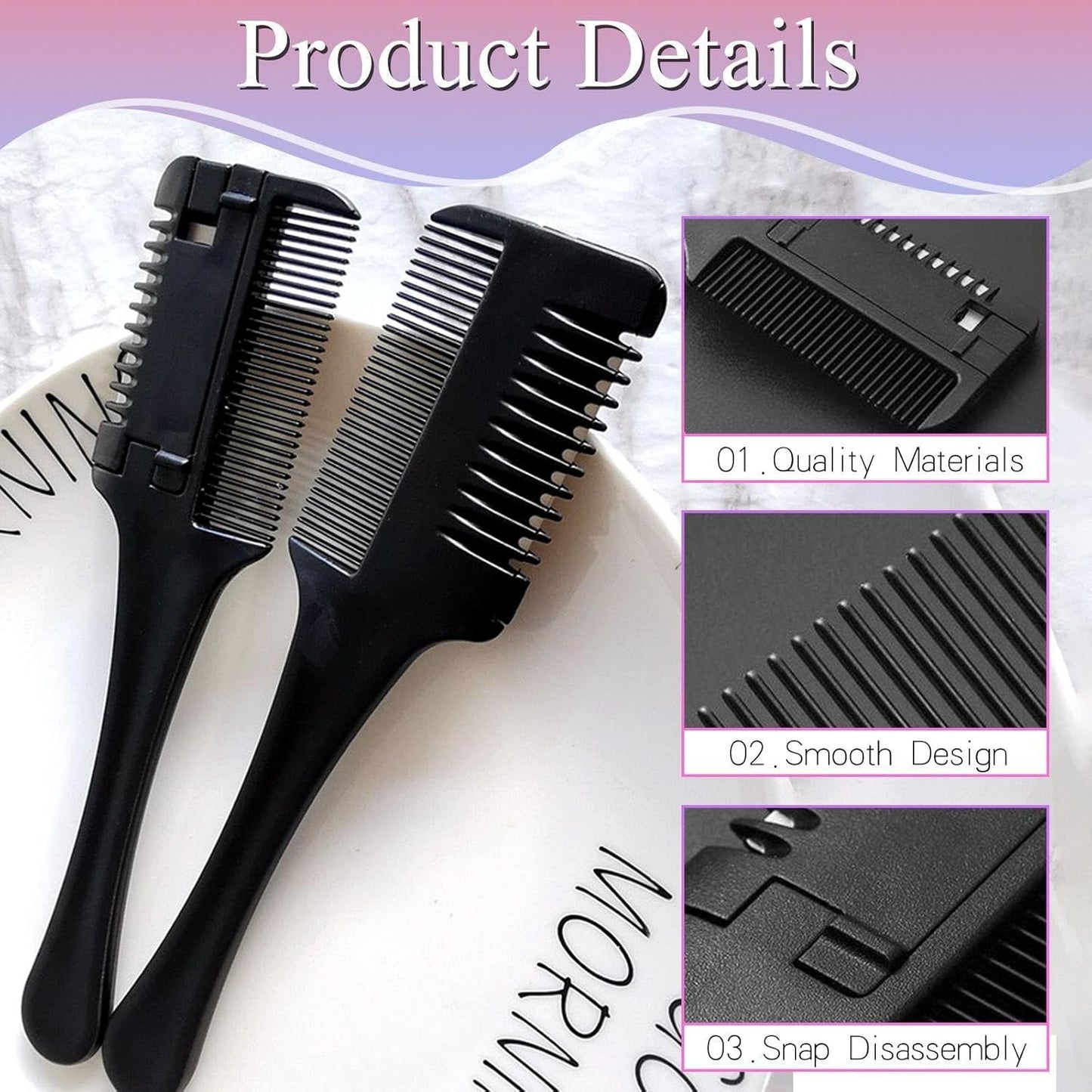3 Pezzi Di Pettine Di Styling, Pettine Per Capelli, Strumenti Per La Cura Dei Capelli, Strumenti Di Acconciatura.