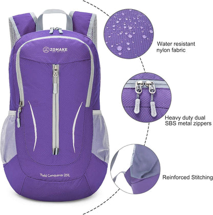 ZOMAKE 25L Ultralight Packable Backpack, Small Foldable Hiking Backpacks Water Resistant Light Daypack for Outdoor Hiking