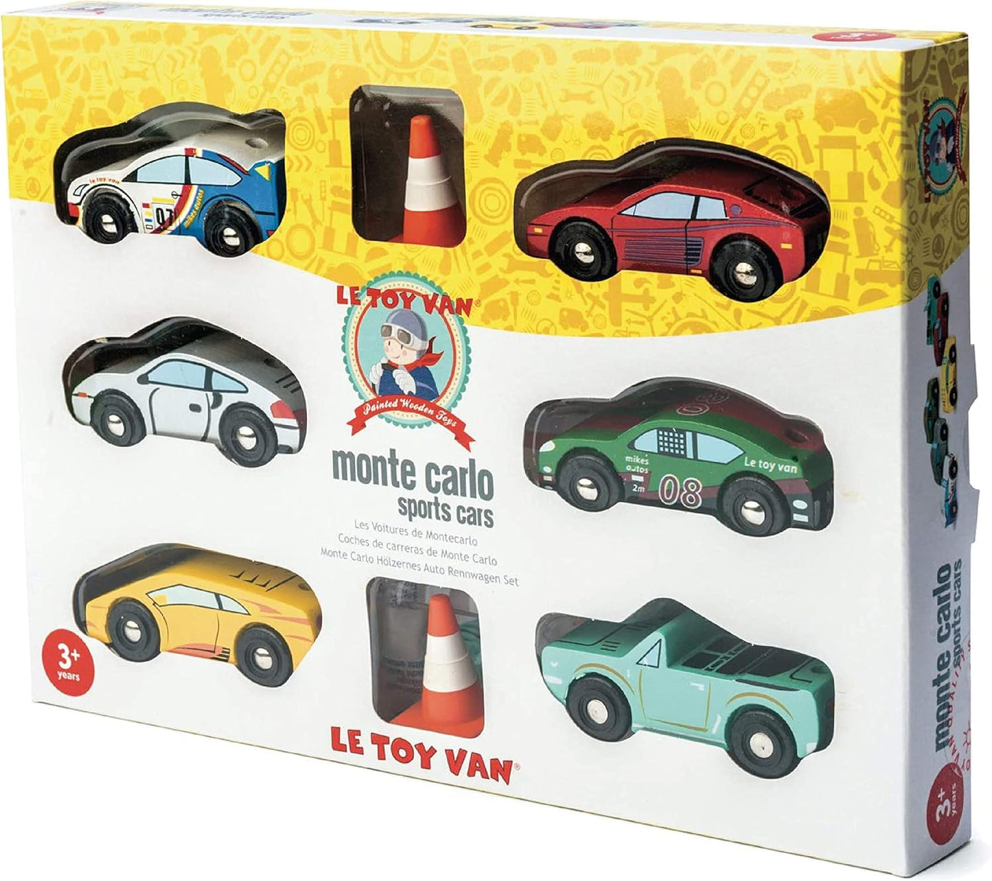 Le Toy Van - Cars & Construction Wooden Retro Metro Car Set Car Toy Play Set - Set 3 Cars | Boys Play Vehicle Kids Role Play Toys - Suitable for 3 Year Old + (TV463)