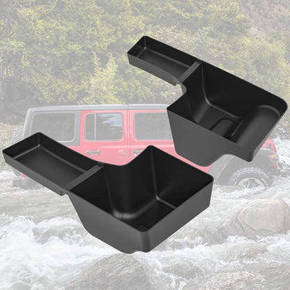 KEWISAUTO Wheel Well Storage Bin for Jeep Wrangler 2018-2023, Rear Trunk Side Storage Box Cargo Organizer Tray for Jeep Wrangler JL JLU 2018-2023 Interior Accessories (Left & Right)