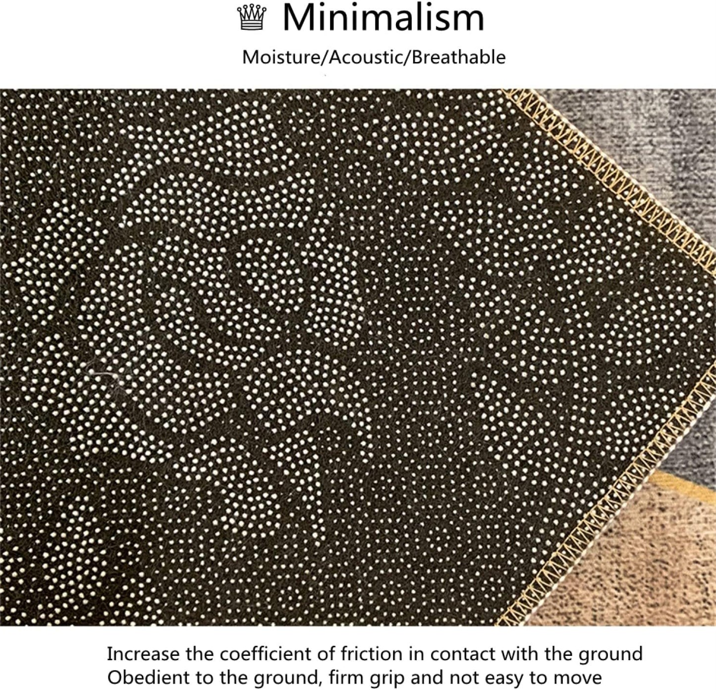 RUGMRZ Tappeto Palestrina Bambini 180 x 220 cm Tappeto Lungo giallo Design moderno della pittura a inchiostro grigio grigio Accessori per il soggiorno indossabili